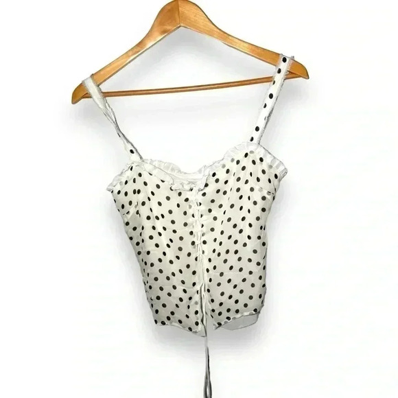 NWOT ZARA CONTEMPORARY POLKA DOR  BLOUSE XS - Picture 3 of 8